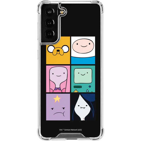 Adult Swim Adventure Time Character Tiles Galaxy S21 FE Clear Case